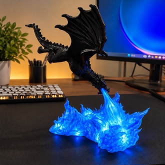 Vhagar 3D Ejder, Elektronik Aydınlatma ( XL 40 cm Büyük Boy)