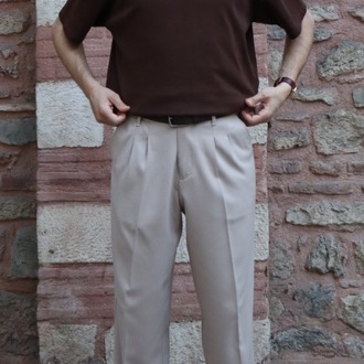 DRAKO Bej Baggy Pantolon