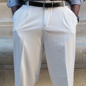 DRAKO Beyaz Lastikli Baggy Pantolon