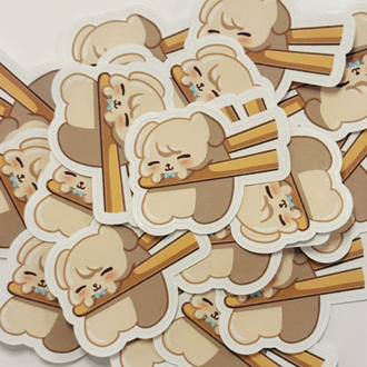Mochi PuppyM Easy-Peel Sticker