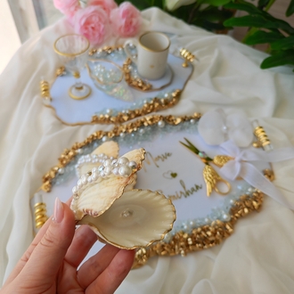 Çift istiridyeli Muhteşem set