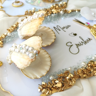 Çift istiridyeli Muhteşem set