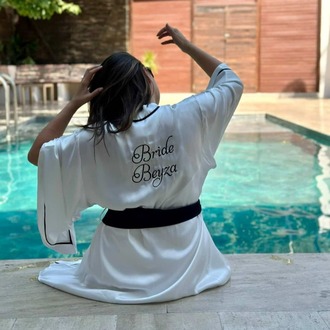 Kimono Kol Biyeli Sabahlık | 90 cm