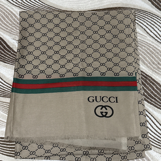 GUCCI ŞAL (AÇIK KAHVERENGİ)