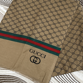 GUCCI ŞAL (KOYU KAHVERENGİ)