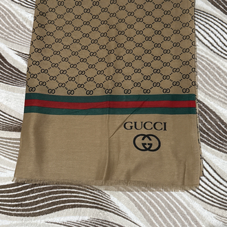 GUCCI ŞAL (KOYU KAHVERENGİ)