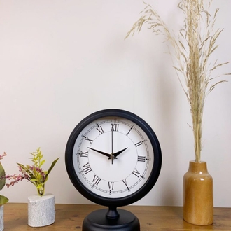 Siyah Metal Retro Masa Saati 25×20 cm