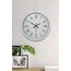 40 cm Beyaz Metal Retro Duvar Saati 