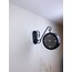 Siyah Metal Gece İncisi İstasyon Saati 36×25 cm