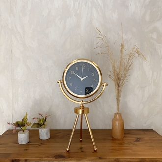 Gold Metal Mini Tripod Tokyo Masa Saati 45×26 cm