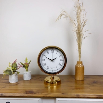 Gold Metal Retro Masa Saati 25×20 cm