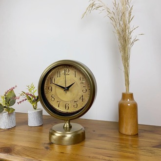 Eskitme Metal Dekoratif Masa Saati 25×20 cm