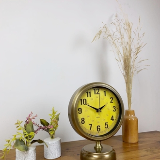 Eskitme Metal Vira Masa Saati 25×20 cm