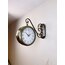 Eskitme Metal Romen İstasyon Saati 36×25 cm