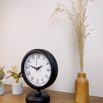 Siyah Metal Retro Masa Saati 25×20 cm