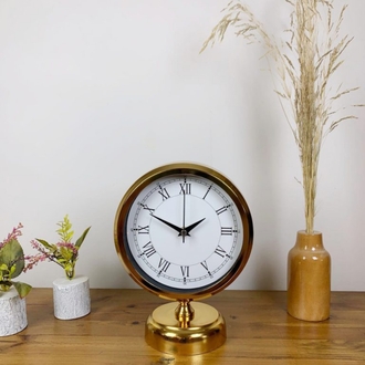 Gold Metal Retro Masa Saati 25×20 cm