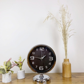 Krom Metal Tasarım Masa Saati 25×20 cm