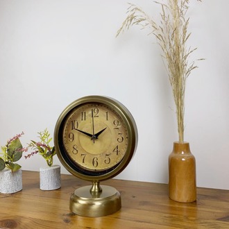 Eskitme Metal Dekoratif Masa Saati 25×20 cm