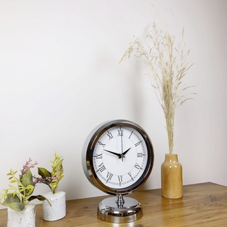 Krom Metal Retro Masa Saati 25×20 cm