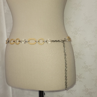 Yellow and clear chain belt