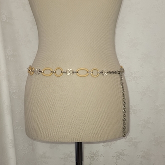 Yellow and clear chain belt