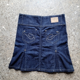 Midnight blue denim skirt
