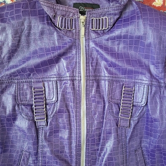 Purple snake leather jacket