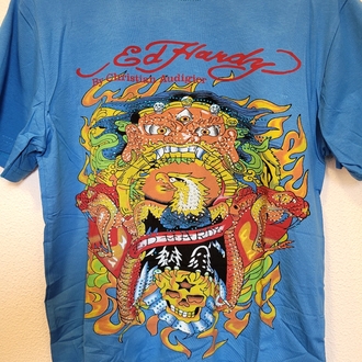 Blue Ed Hardy Tshirt