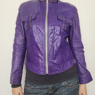 Purple snake leather jacket