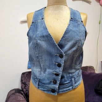 Denim Vest • kot yelek