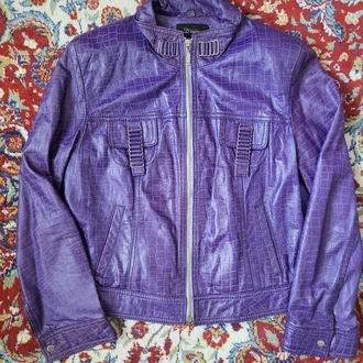 Purple snake leather jacket