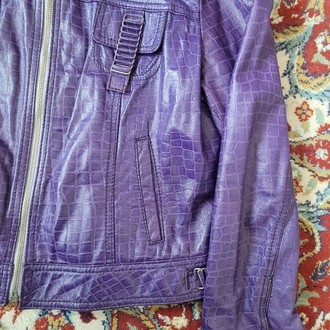 Purple snake leather jacket