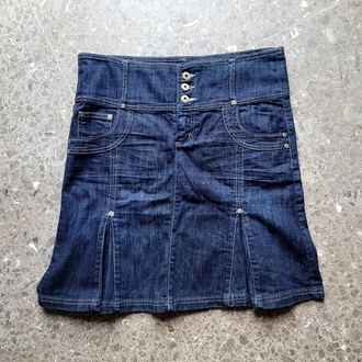 Midnight blue denim skirt