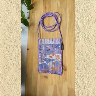 EFLATUN MOR EBRU DESENLİ KESE