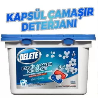 Delete Çamaşır Yıkama Kapsülü - Renkliler ve Beyazlar - 33 Yıkama