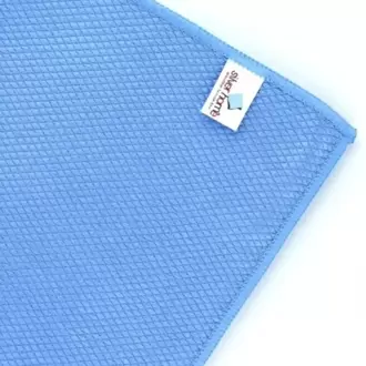 Silver Home Baklava Desen Mikrofiber Cam Bezi (40x40 cm) - Oranj & Mavi