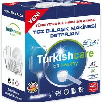 TURKISHCARE BULAŞIK MAKİNESİ TOZ DETERJAN 40 YIKAMA