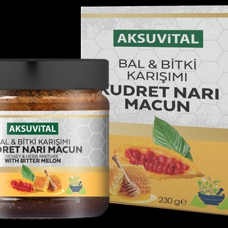 AKSU VİTAL BAL BİTKİ KARIŞIMI BALLI KUDRETNARI MACUNU 230 GR