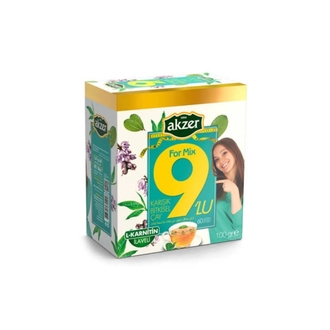 AKZER 9 LU KARIŞIK BİTKİSEL 60 POŞET ÇAY 100 GR