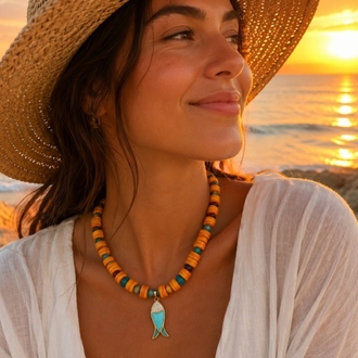 sunset irina balık kolye