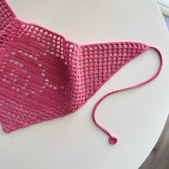 Romantik gül bandana (koyu pembe) yetişkin