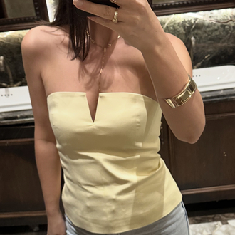 Butter Yellow Straplez Bluz
