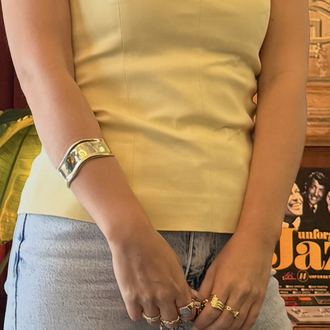 Butter Yellow Straplez Bluz