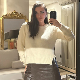 Mango Model Yanları Bağlı Triko Kazak