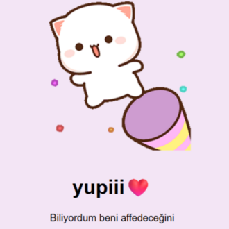 Özür dilerim sitesi kişiye özel tasarlanmış (3 gün yayında)