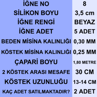 ea genset Silikon Balıklı Çapari 3.5 Cm (2 Adet) Silikon At Çek Takımı Mavi Glow Boncuklu