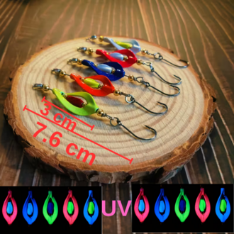 ea genset Ultraviyole UV Neon Döner Kaşık Seti 3.5 gr 5’li Paket Model: EADKSB