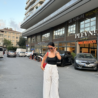 PUANTİYELİ ŞERİTLİ BELİ LASTİKLİ EŞOFMAN ALTI
