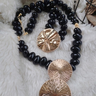 Gold plaka kolye 