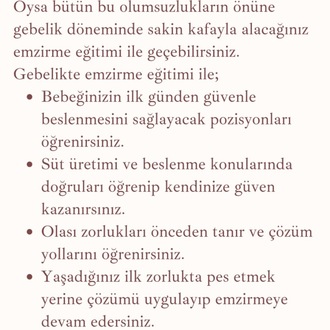Gebelik Dönemi Emzirme Eğitimi